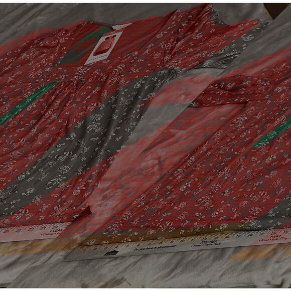 Lucky Brand Womens size XL top orange liberty floral print square neckline - Picture 7 of 12